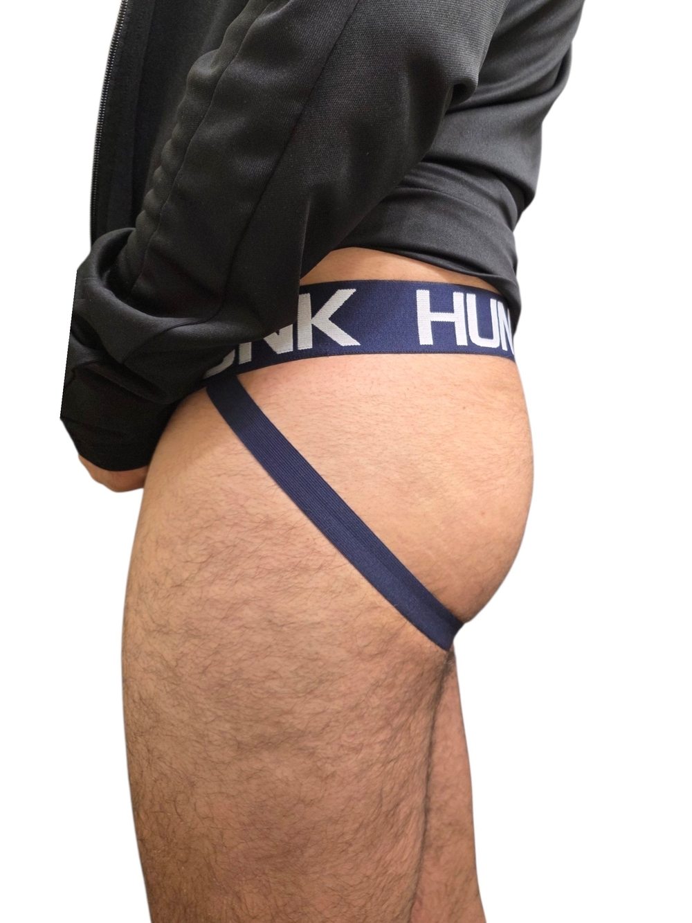 New Men's Navy Blue HUNK Branded Jock Size L - Picture 2 of 4
